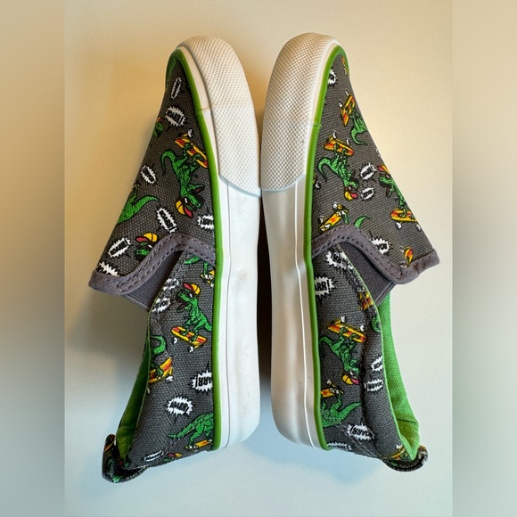 Lily & Dan Boys' Memory Foam Canvas Shoes Dinosaur Print 🦖 (Gift with Purchase) - Picture 7 of 9